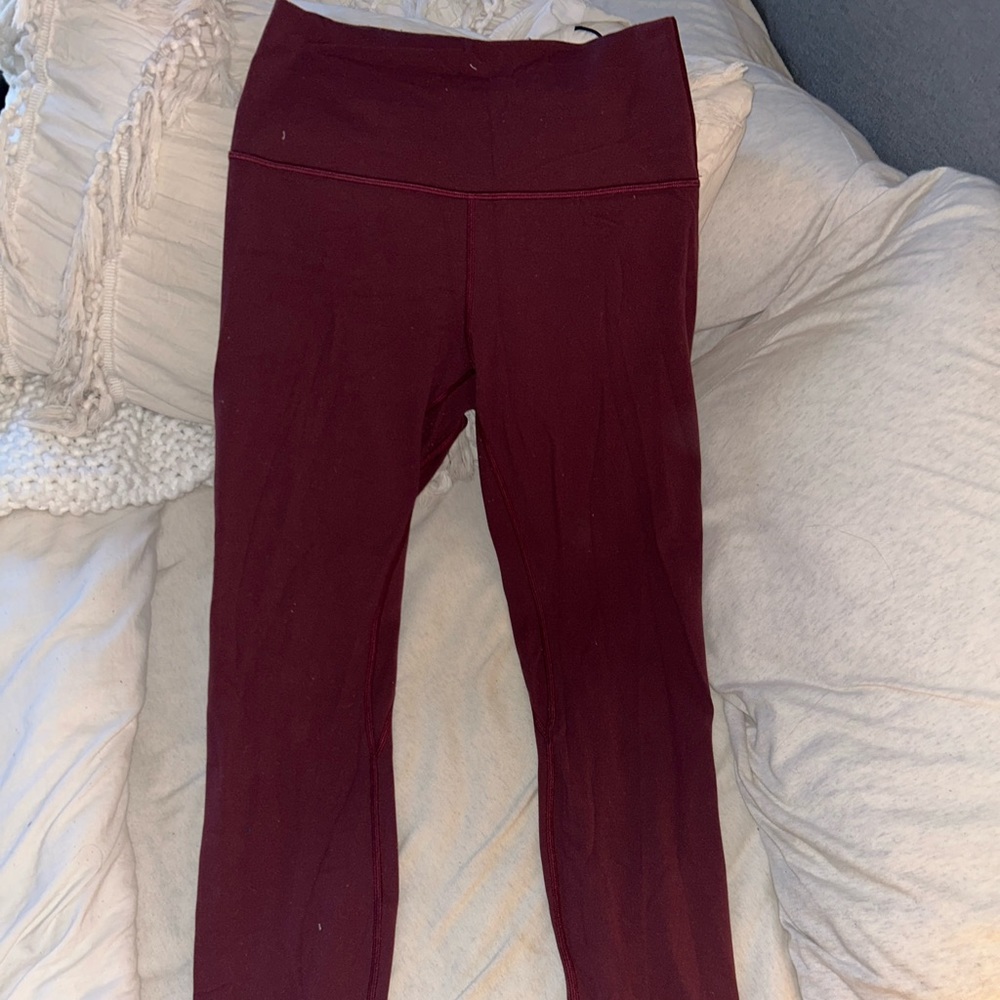 Lululemon Align leggings, maroon color slightly used!